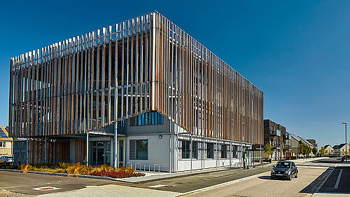 LAMILUX Flachdach Fenster Passivhaus - Eco Business Centre Bicester